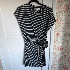 Apiece Apart Navy and White Striped Top